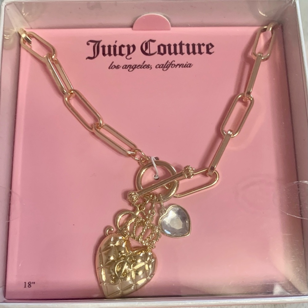 Juicy Couture Gold Heart Charm Necklace